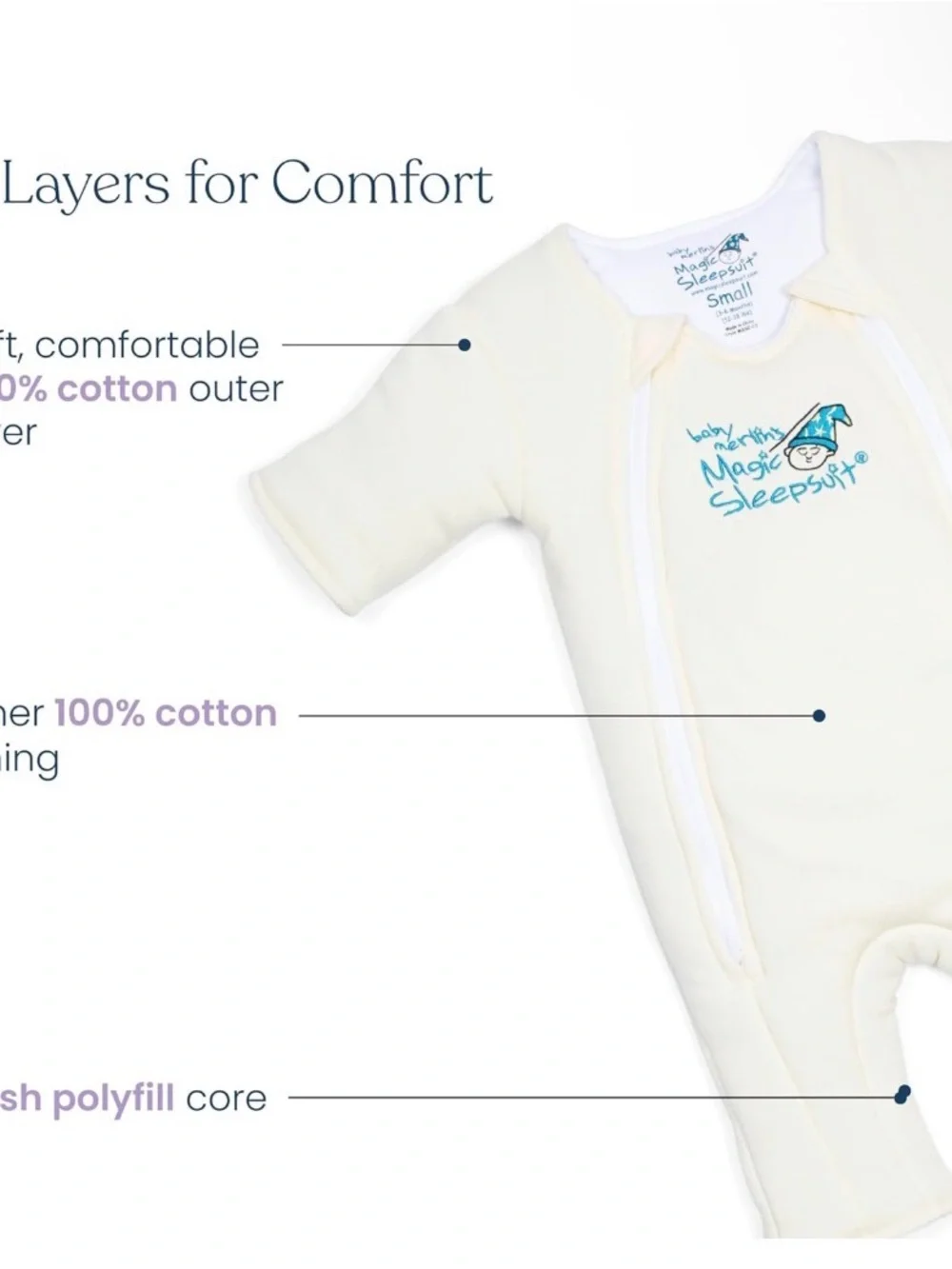 Magic Sleepsuit Baby Sleep Suit in Pale Yellow